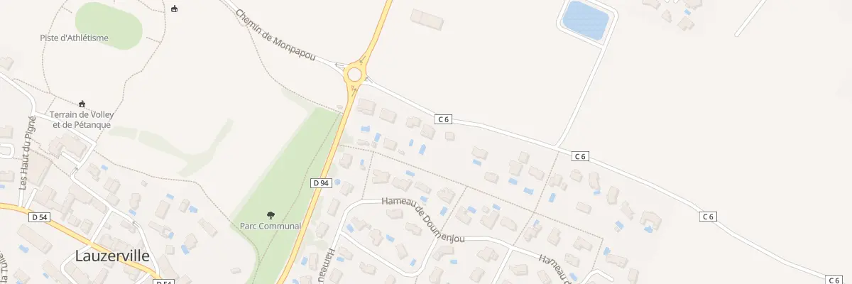 Plan du 6 Che de Doumenjou à Lauzerville