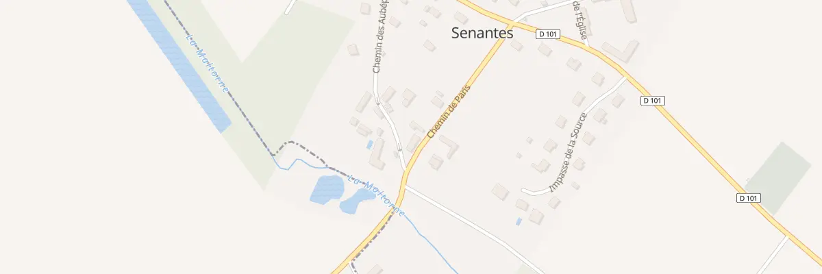 Plan du 2 Che des Aubepines à Senantes