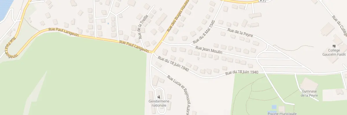Plan du 3 Rue du 18 Juin 1940 à Uzerche