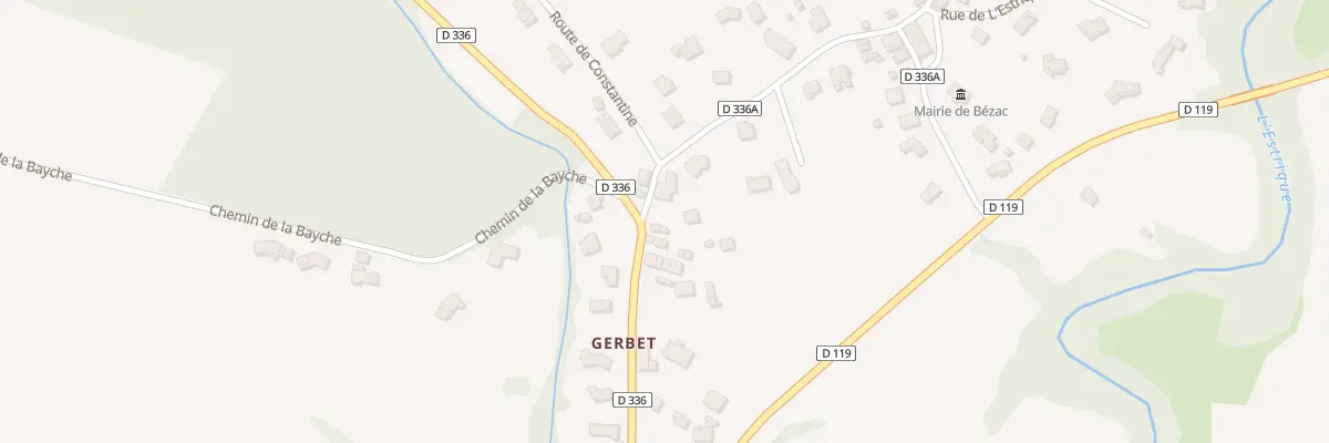 Plan du 9 Gerbet à Bézac