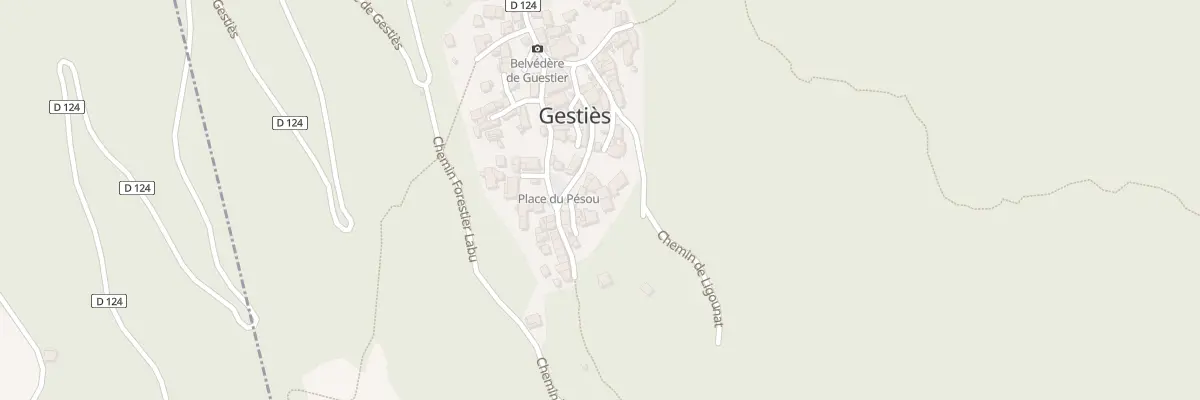 Plan du 3 Pas de la Bentresco à Gestiès