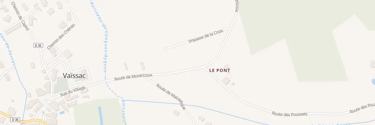 Plan du 285 Rte de Montricoux à Vaïssac