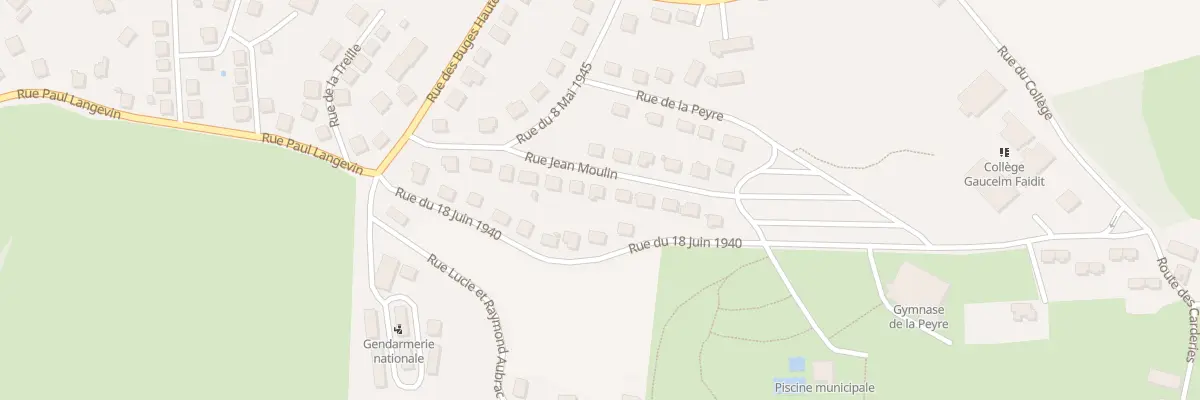 Plan du 16 Rue Jean Moulin à Uzerche
