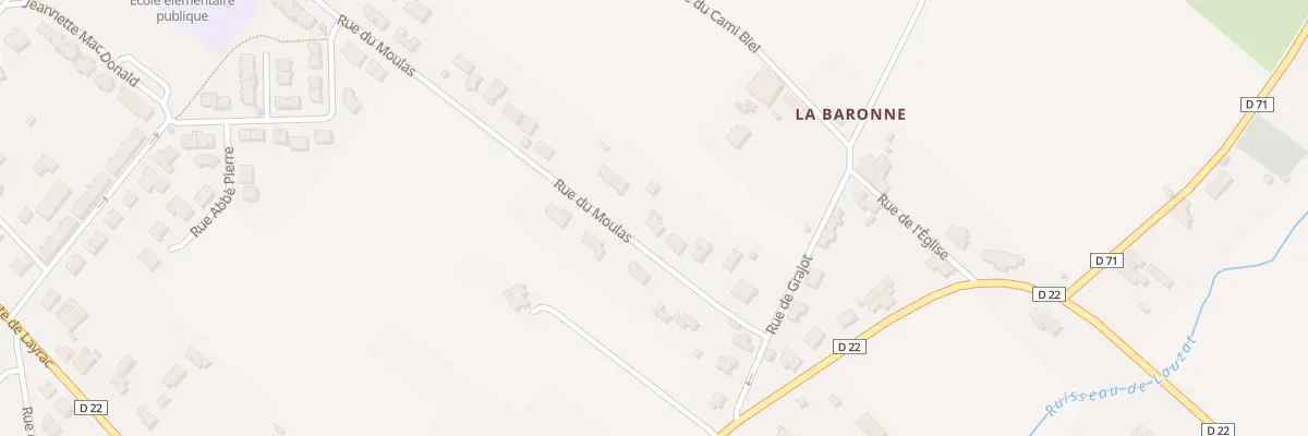Plan du 9085F Rue du Moulas à Mirepoix-sur-Tarn