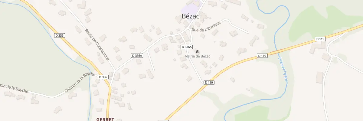 Plan du 55 Rue de la Mairie à Bézac