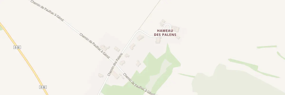Plan des Palens à Paulhac