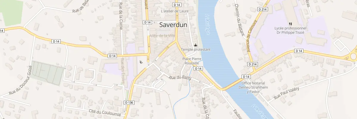 Plan du 12 Rue du Quai du 19 Mars 1962 à Saverdun