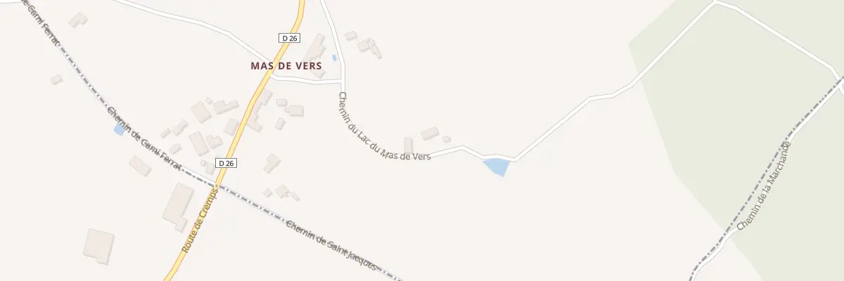 Plan du 245 Chem du Lac du Mas de Vers à Cremps