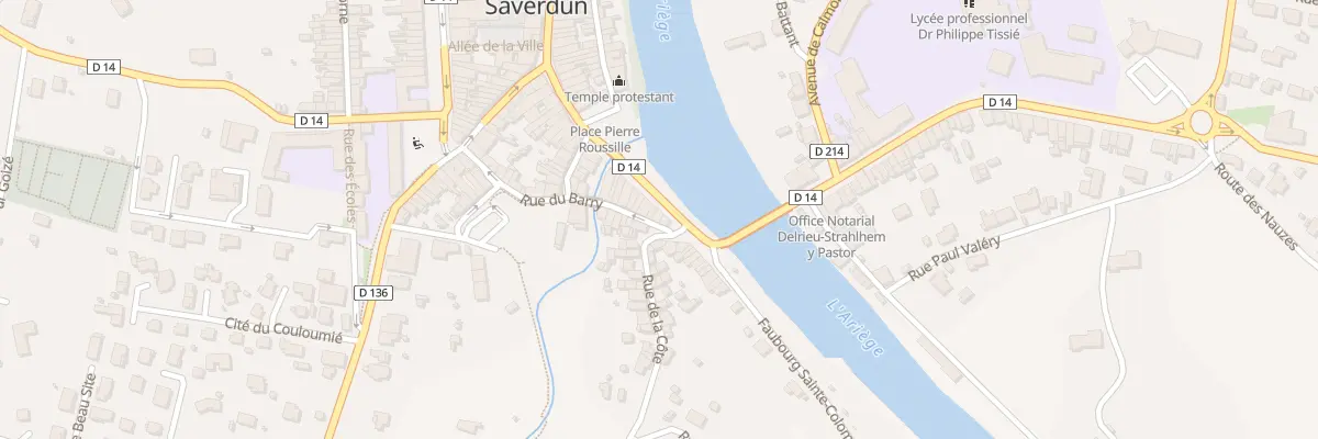 Plan du 38 Rue du Quai du 19 Mars 1962 à Saverdun