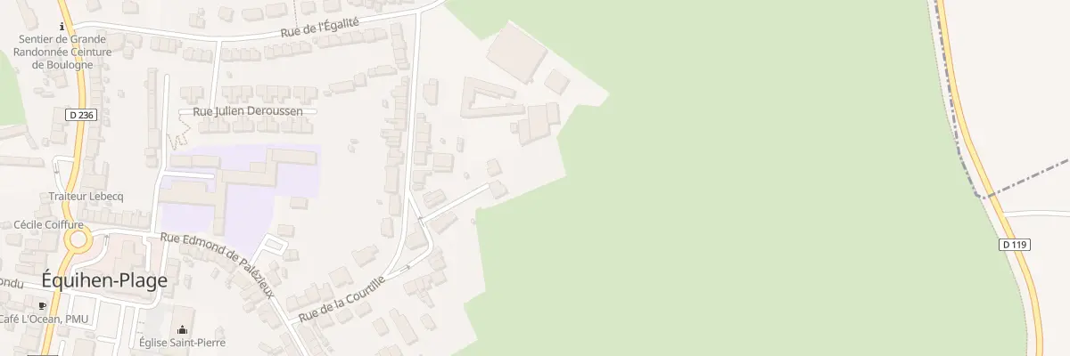 Plan du 34 Rue de la Courtille à Équihen-Plage
