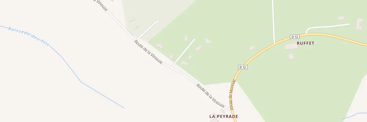 Plan du 181 Rte de la Vinouze à Montdurausse