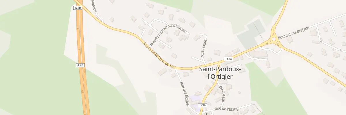 Plan du 5223 Le Bourg à Saint-Pardoux-l’Ortigier