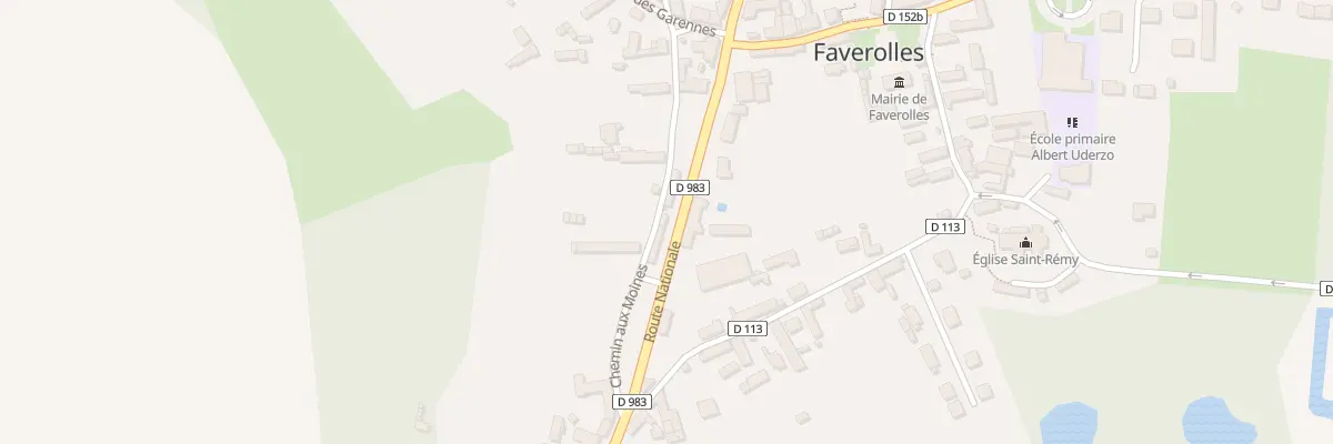 Plan du 25 Rte Nationale à Faverolles