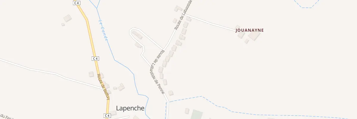 Plan du 230 Rte de Labastide de Penne à Lapenche