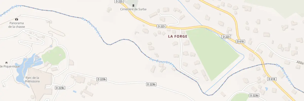 Plan du 166 La Forge à Surba