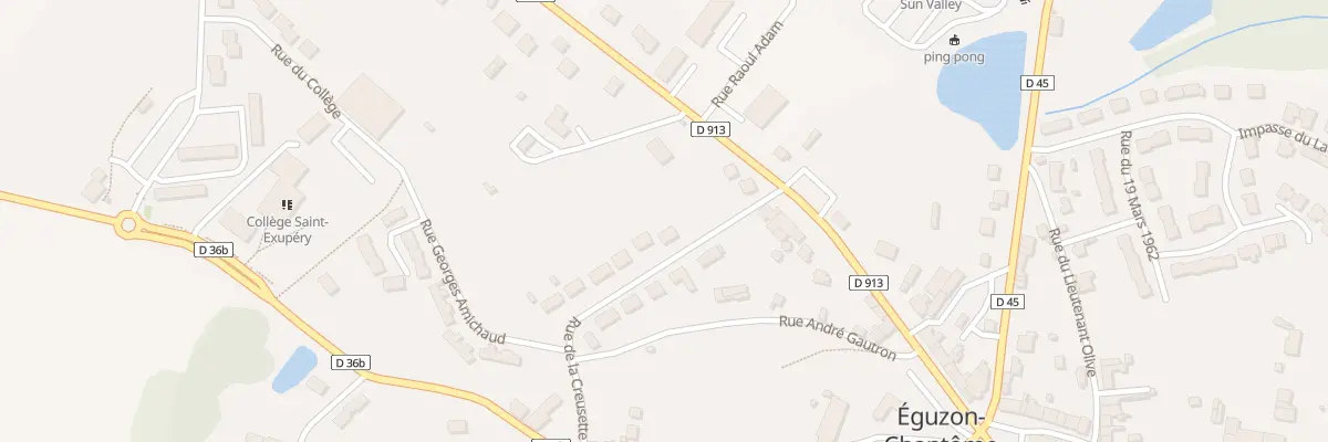 Plan du 2 Rue de la Creusette à Éguzon-Chantôme