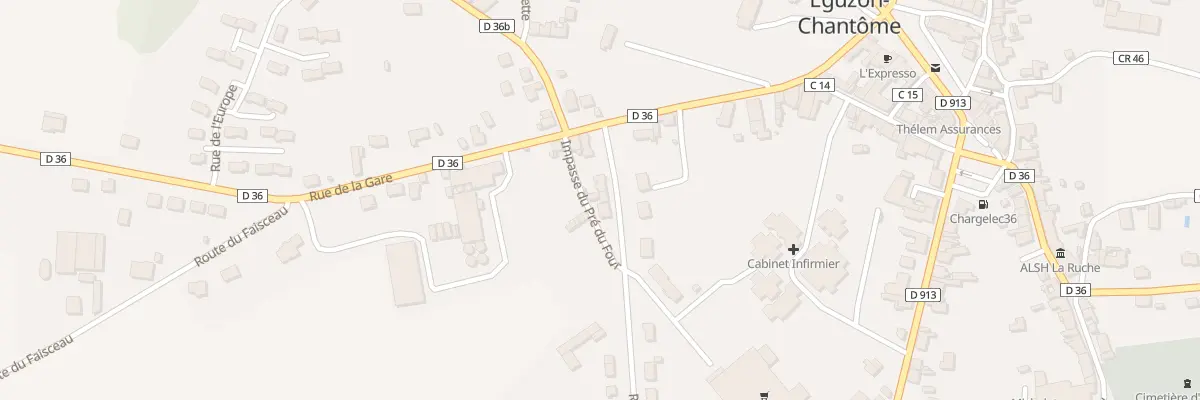 Plan du 6 Rue du Pré du Four à Éguzon-Chantôme