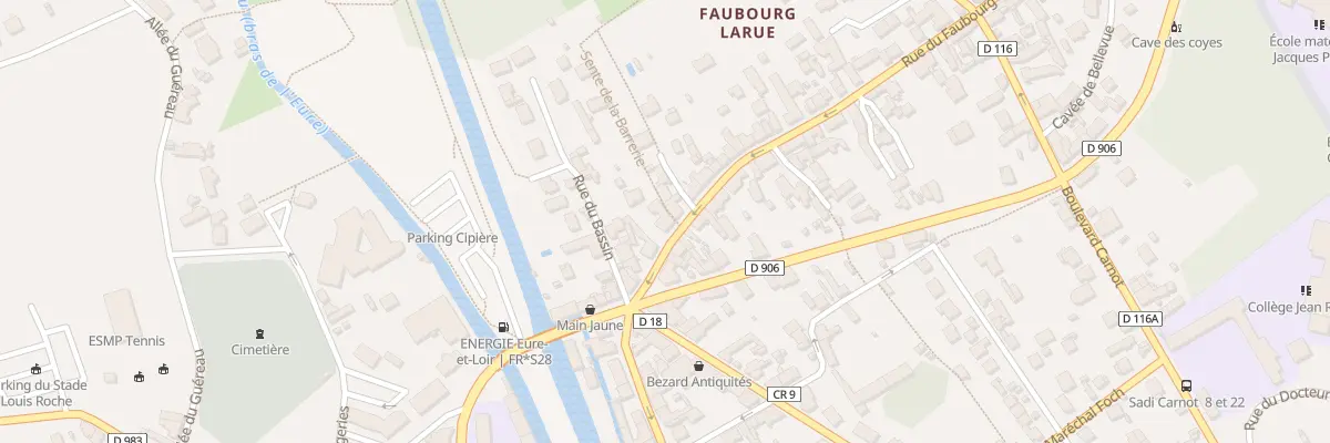 Plan du 11 Rue du Faubourg Larue à Maintenon