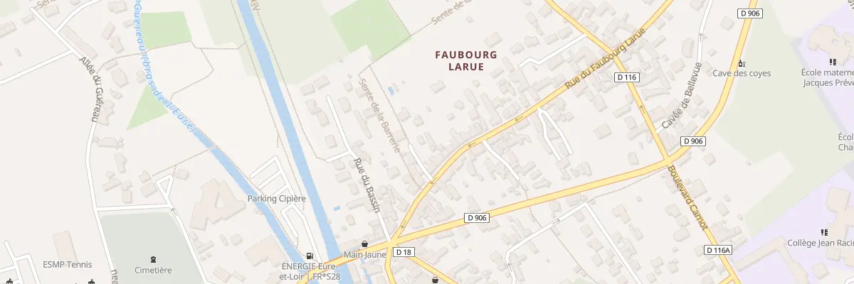 Plan du 21 Rue du Faubourg Larue à Maintenon