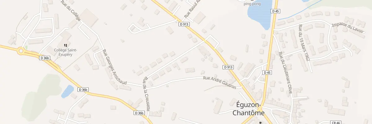 Plan du 1 Rue de la Creusette à Éguzon-Chantôme