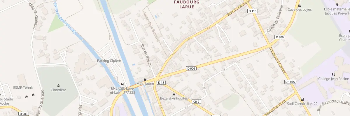 Plan du 8 Rue du Faubourg Larue à Maintenon