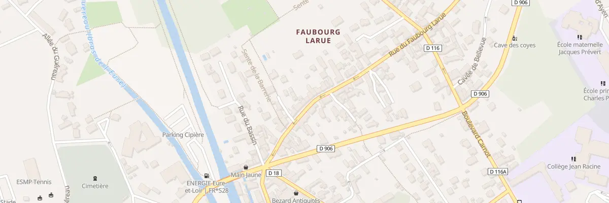 Plan du 23 Rue du Faubourg Larue à Maintenon