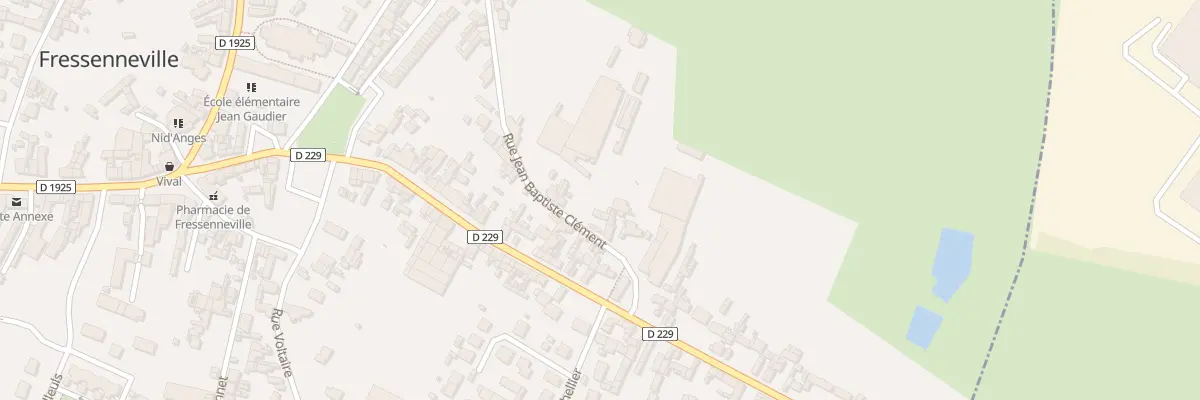 Plan du 77 Rue Jean-Baptiste Clément à Fressenneville