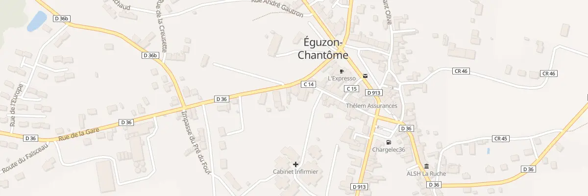 Plan du 5 Rte de la Gare à Éguzon-Chantôme