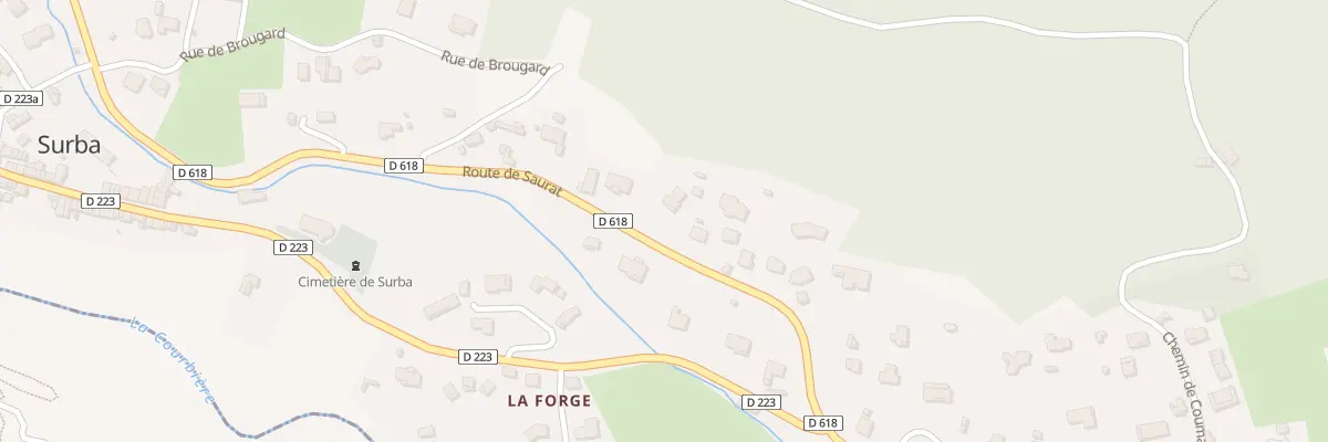 Plan du 94 Bergasses à Surba
