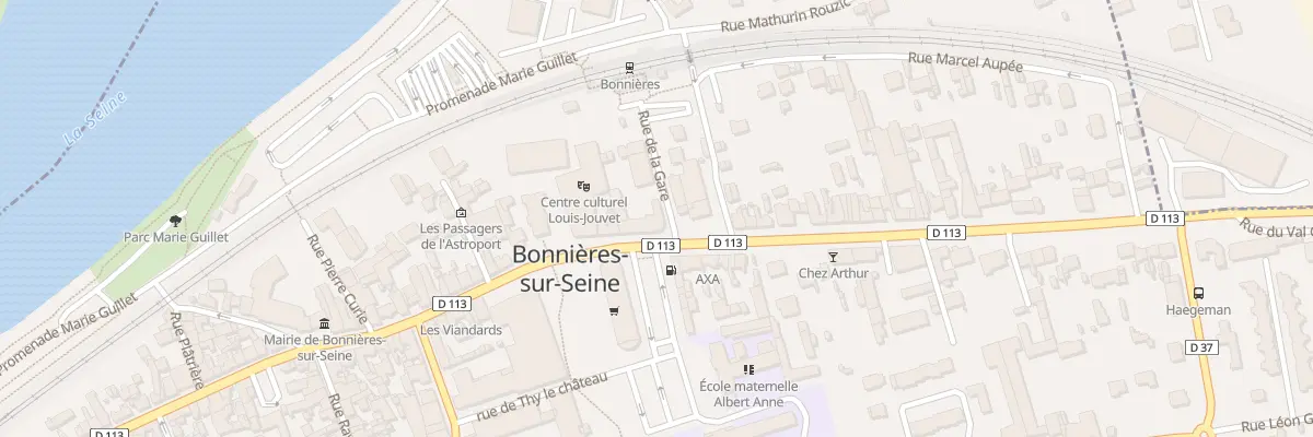Plan du 1 Rue de la Gare à Bonnières-sur-Seine