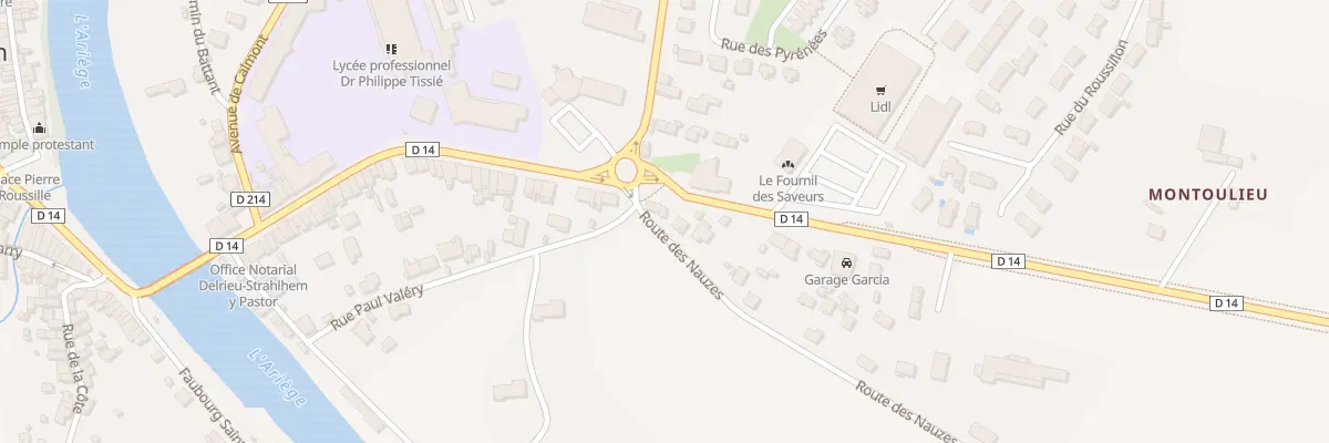Plan du 1 Rte des Nauzes à Saverdun