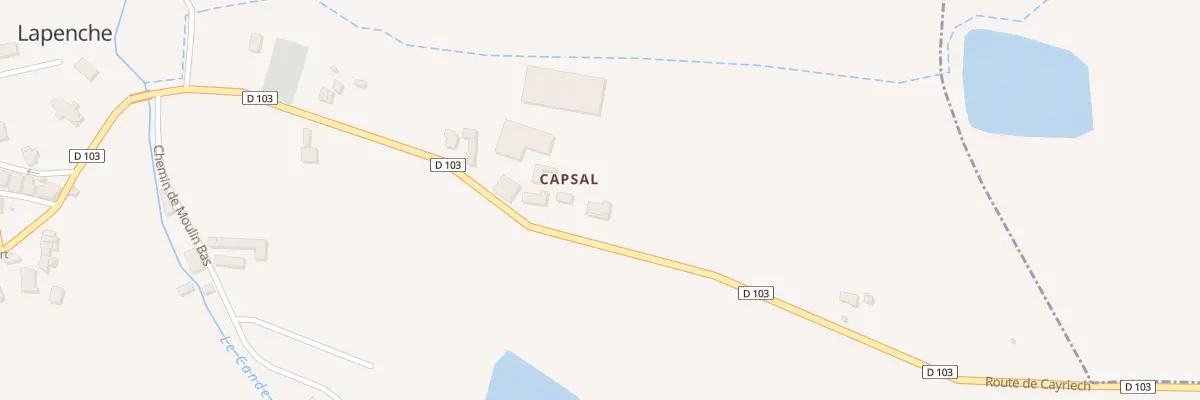 Plan du 563 Rte de Cayriech à Lapenche