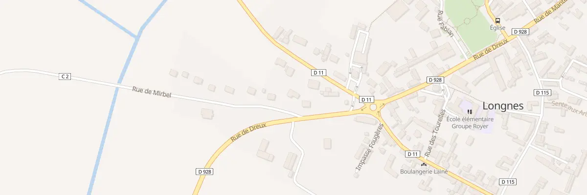 Plan du 1 Rue de Mirbel à Longnes