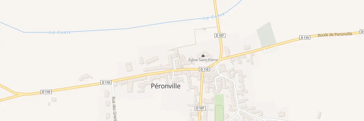 Plan de Ven de la Conie à Péronville