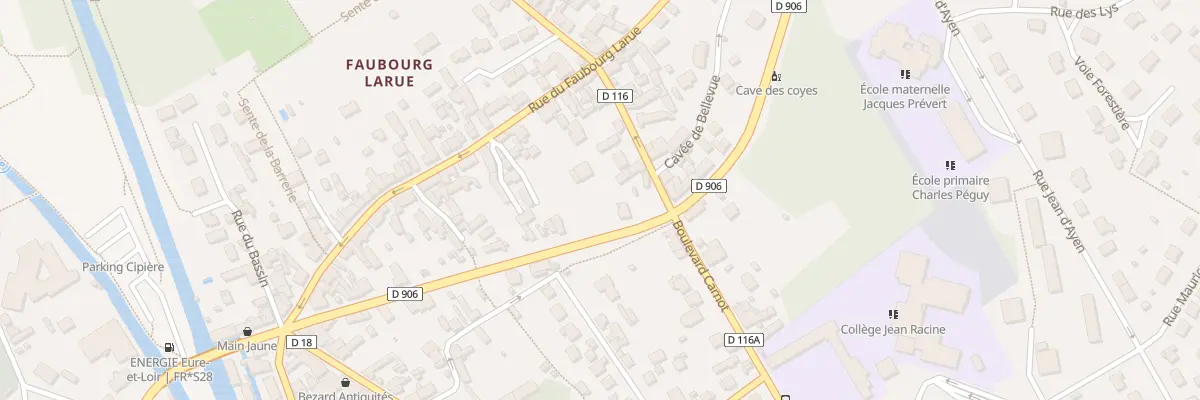 Plan du 38 Rue du Faubourg Larue à Maintenon