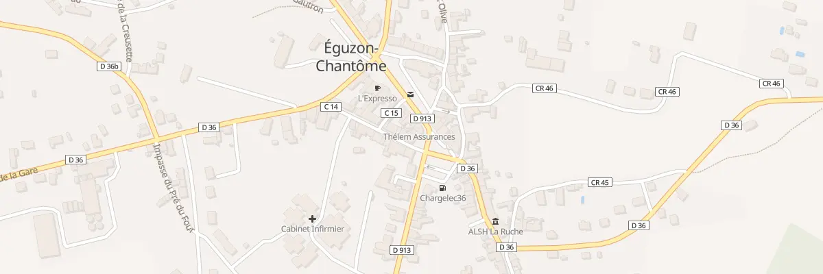 Plan du 2 Rue du Commerce à Éguzon-Chantôme