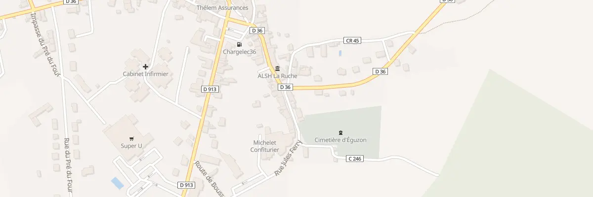 Plan du 23 Rue Jules Ferry à Éguzon-Chantôme