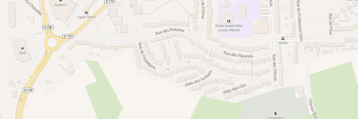 Plan du 3 All des Erables à Outreau