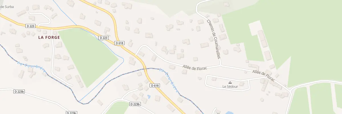 Plan du 106A Bergasses à Surba