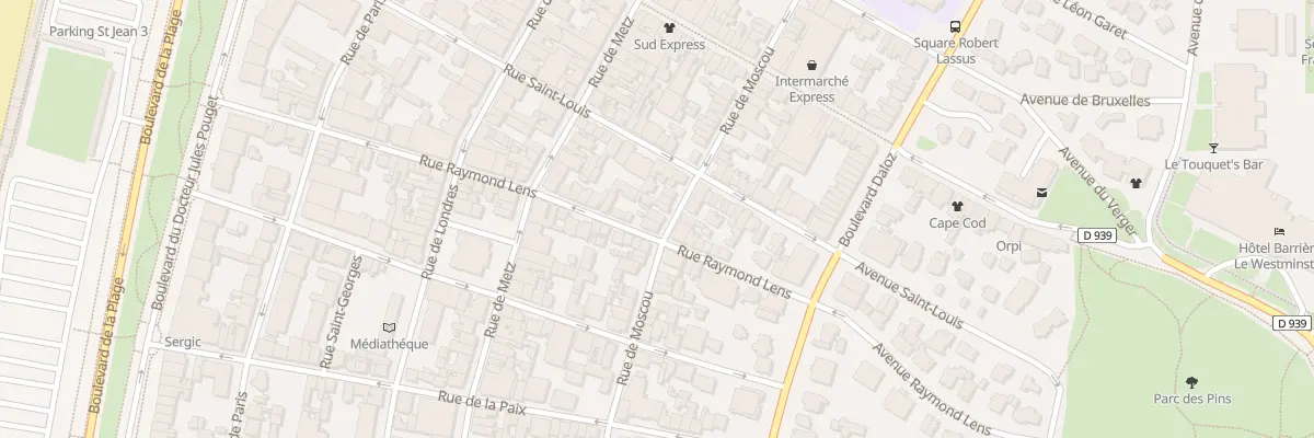 Plan du 96 Rue de Moscou au Touquet-Paris-Plage
