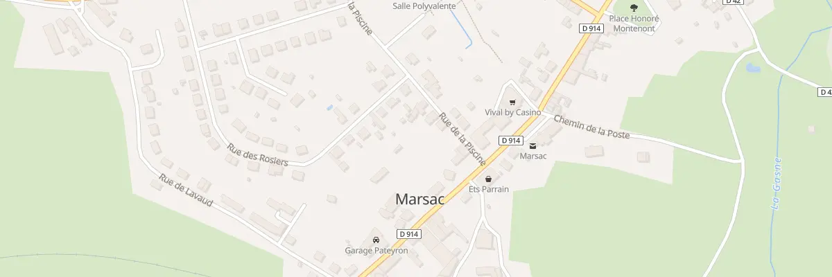 Plan du 3 Rue de la Piscine à Marsac