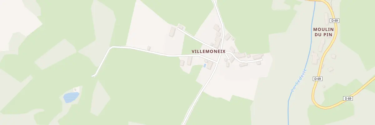 Plan du 5284 Villemoneix à Lafat