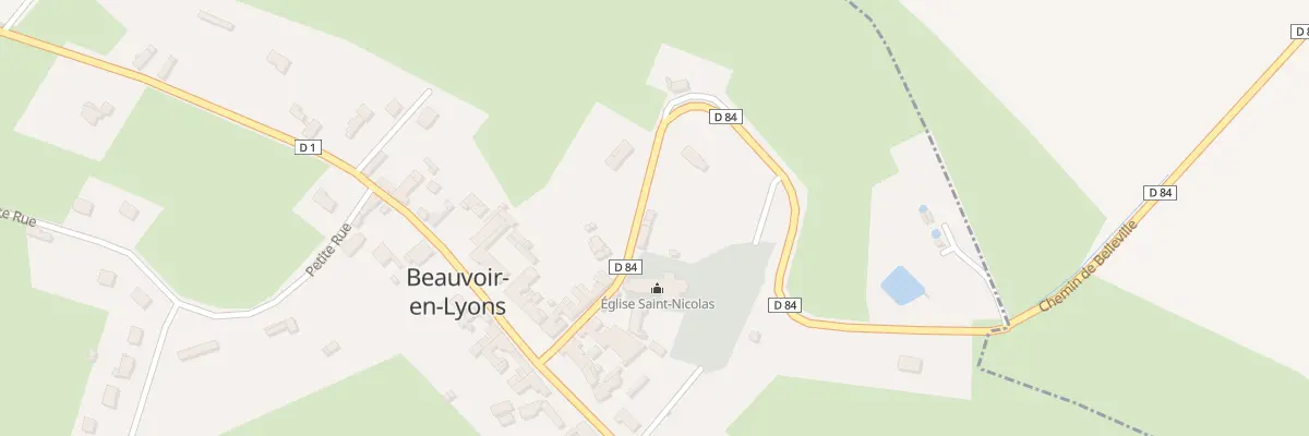 Plan du 10 Rue de l’Eglise à Beauvoir-en-Lyons