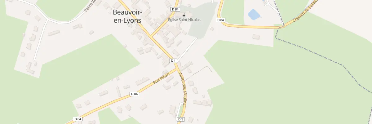 Plan du 1 Rte des Moulins à Beauvoir-en-Lyons