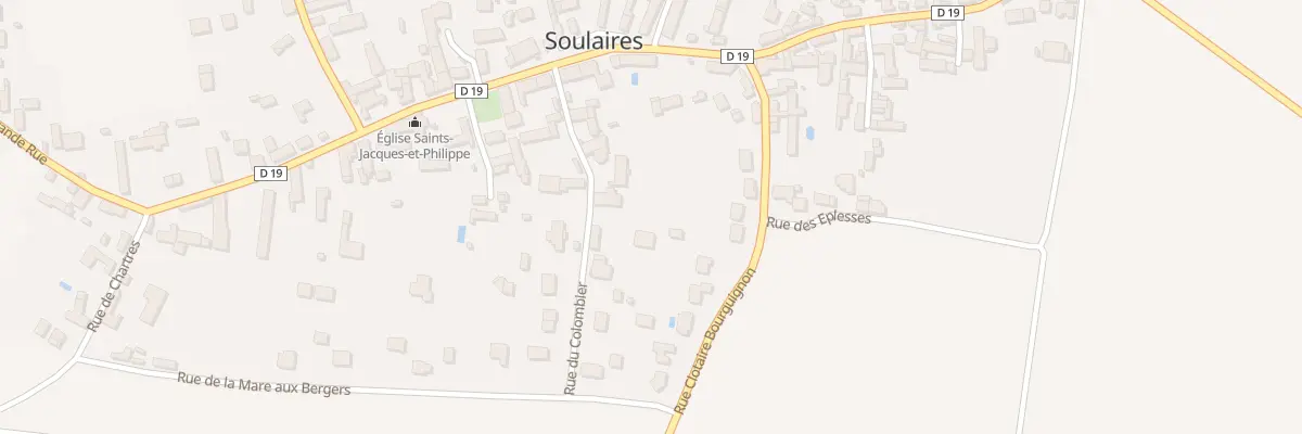 Plan de la Rue du Colombier à Soulaires