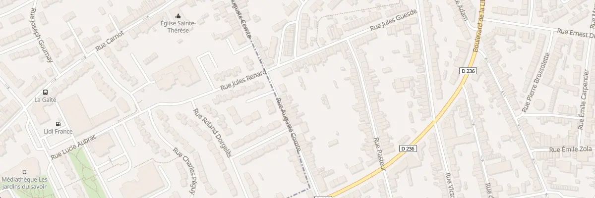 Plan du 43 Rue Auguste Comte à Outreau