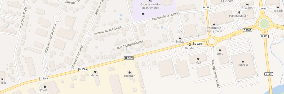 Plan du 1 Rue Chateaubriand à Malemort