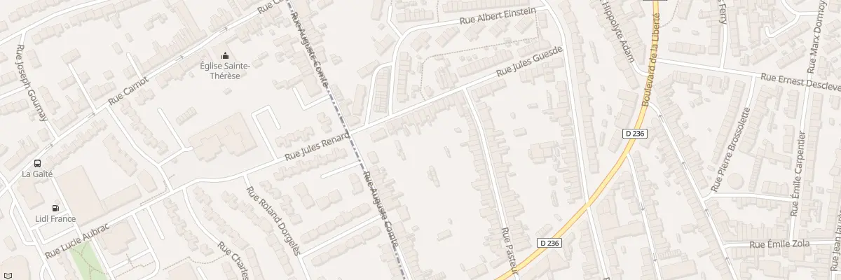Plan du 55 Rue Jules Guesde à Outreau
