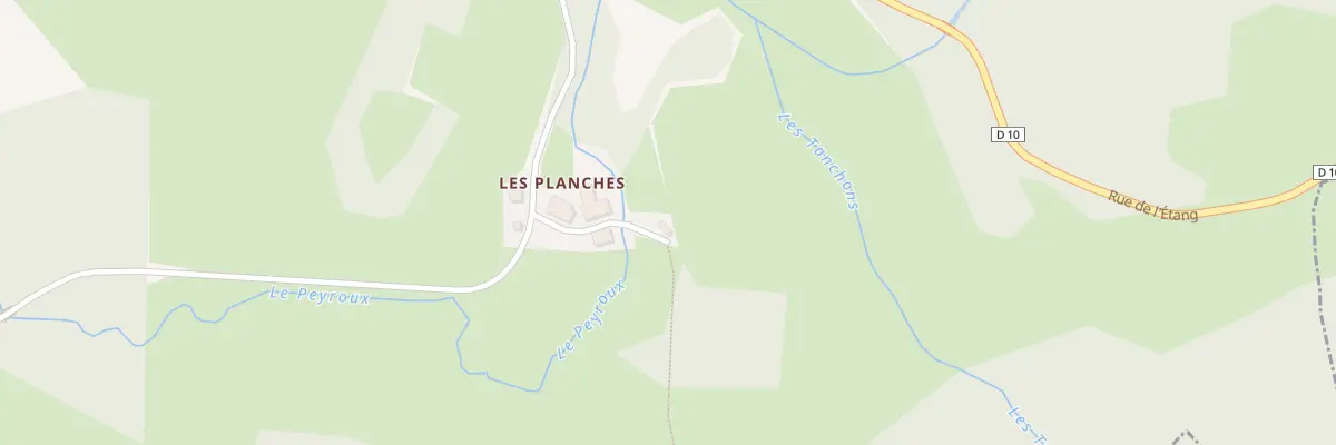 Plan du 5160 Les Planches à Chamborand