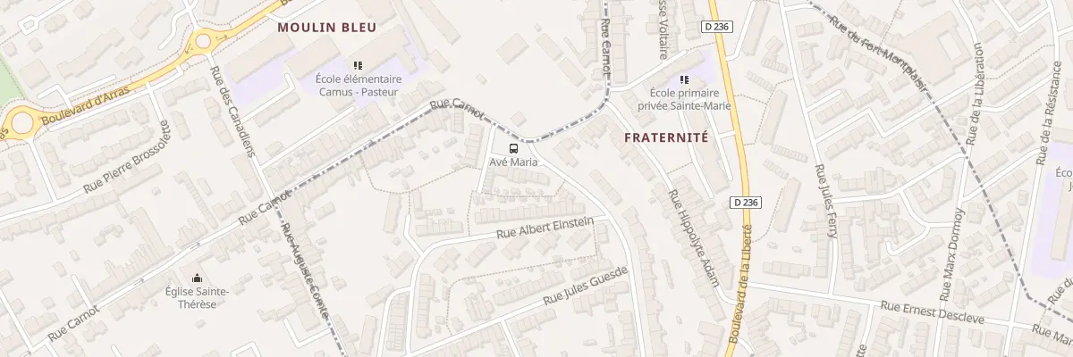 Plan du 2 Rue Rosa Luxembourg à Outreau